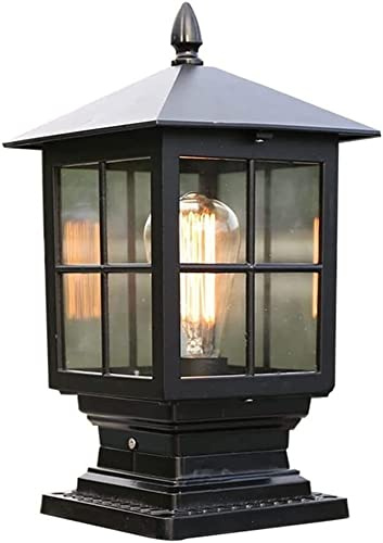 WQHPLMD Externer Postleuchten mit Aluminium-Lampe und gefrorenem Glassatz Orange - Kompatibler Lichtschacht IP54, Kabelgebundene Montage, LED/Einzellicht