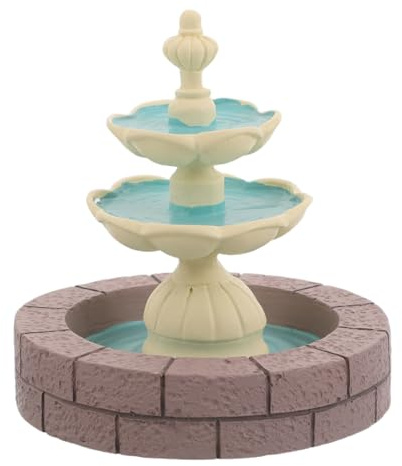 Amosfun Kleiner Tischbrunnen Harz Wasserfallbrunnen für Schreibtisch Innenbereich Kompakt Dekoratives Wasserspiel