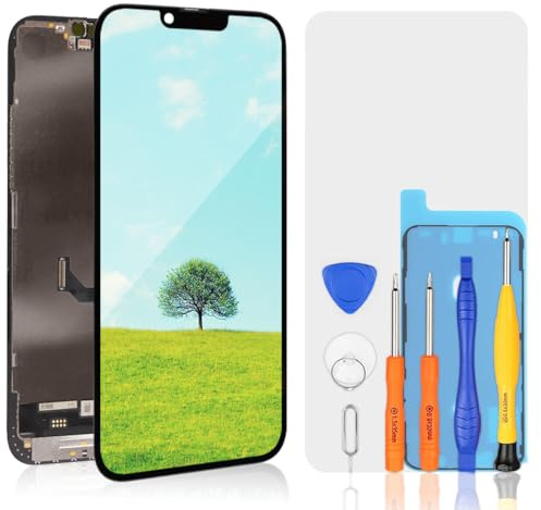 bokman Pantalla para iPhone 14, 6.1'' y Reemplazo del Panel Táctil (Face ID, True Tone Programable)