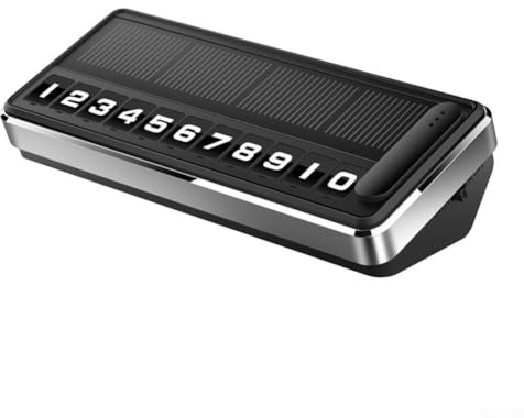 FACAIIO Panneau solaire LED temporaire pour parking avec palettes de confidentialité rotatives, pour voiture, noir