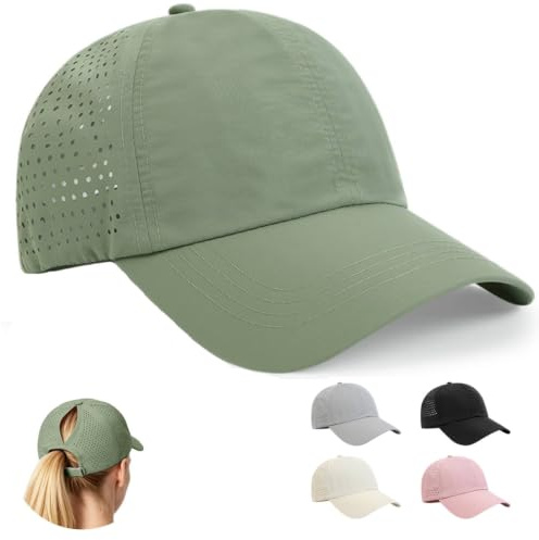 Aucuu Pferdeschwanz Baseballkappe Damen, Baseball Cap Mesh Atmungsaktiven, Leicht Einstellbare Schnell Sport Kappe Damen, Basecap Sommer Unisex, Schirmmütze für Laufen Outdoor Sommermütze