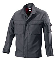 BP 1787-555-21-56/58n Arbeitsjacke, Stehkragen, verdeckter Frontreißverschluss, 295,00 g/m² Stoffmischung, weiß/dunkelgrau, 56/58n