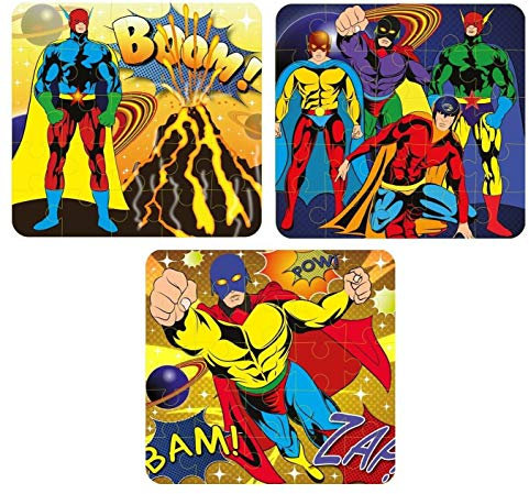12 Superhelden-Puzzle für Kinder, Jungen, Partytüten, Pinnata-Füller, Spielzeug
