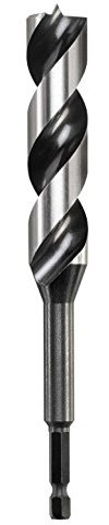 kwb 3-S Japan Schlangenbohrer ø 24 mm, 165 mm aus blankgeschliffenem CV-Stahl mit superscharfem Spitzenanschliff, Zentrierspitze und E 6.3 Schaft