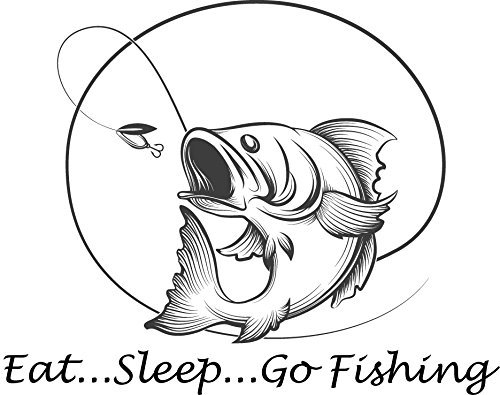 Eat, Sleep, Go Fishing Aufkleber Sticker