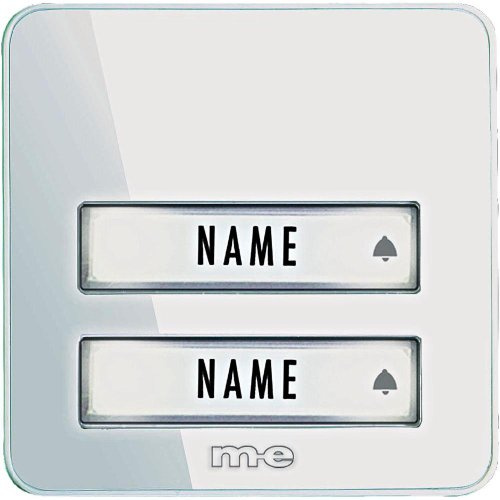 M-E - 40606 E bell-202 TX 2-Fam Alu Swing House Kabellose Türklingel Button – weiß 210113