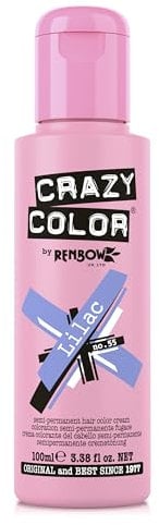 Crazy Color Renbow Semi-Permanent Hair Colour Cream Dye 100ml-Lilac