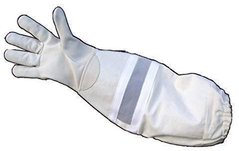 Förster-Fellnest Echt Leder Spezial Imkerhandschuhe mit Ventilation - 3-Fach Stulpe, innenbelüftet - Größen 7-11