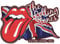 Rolling Stones Lick The Flag shaped iron-on / sew-on cloth patch (ro)