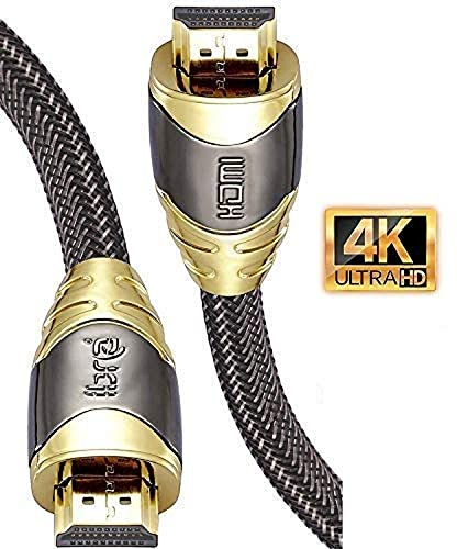 IBRA 4K Ultra Alta Velocidad 18Gbps Cable HDMI 1 Metro de Longitud, Color Dorado