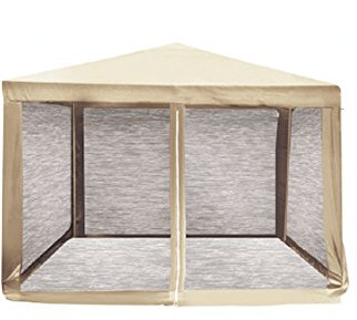Galileo 2179285 Dakar Gazebo con Zanzariera, Ferro, 3x3 mt, Écru
