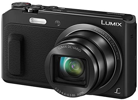 Panasonic Lumix DMC-TZ57EG-K Fotocamera, Sensore MOS 16 MP, Zoom Ottico 20x, Video Full HD, Wink Detector, Wi-Fi Certified, Nero