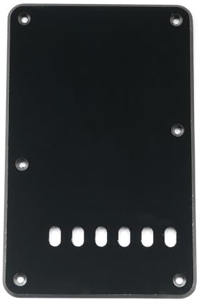 Musiclily Vintage Style Strat Tremolo Backplate for Fender USA/Mexican Made Standard Stratocaster Modern Style Guitar,1Ply Black