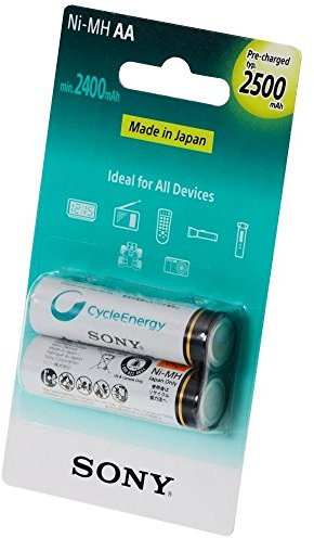 Sony Ni-MH, AA, Pre-charged typ 2500 mAh Nichel-Metallo Idruro, 1.2V