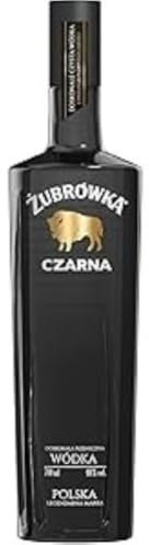 Żubrówka Czarna Vodka | 40% ABV | 70 cl | Made in Poland | Rich & Complex Charcoal Filtered | For Vodka Martini