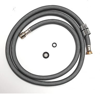 Flexo para grifo extraible de cocina de trenzado polimérico 1/2 x M15 de 1,5 mts