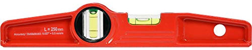Aludruckguss Wasserwaage Trapez 250 mm mit Magneten 2-Libellen
