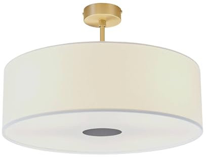 Quitani Deckenlampe Gala (Modern) in Weiß aus Aluminium (4 flammig, E27) - Textil Deckenleuchte Lampe Wohnzimmerleuchte