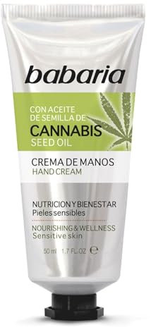 Babaria – Crema de manos con aceite de semilla de cannabis – 50 ml