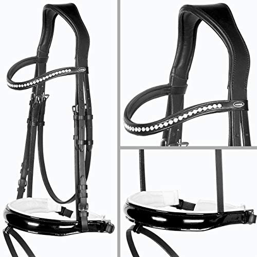 Heinick-Reitsport Trense Soft Selection Lack Weiß anatomisch ~ Diamant ~ WB VB Größe Warmblut/Full