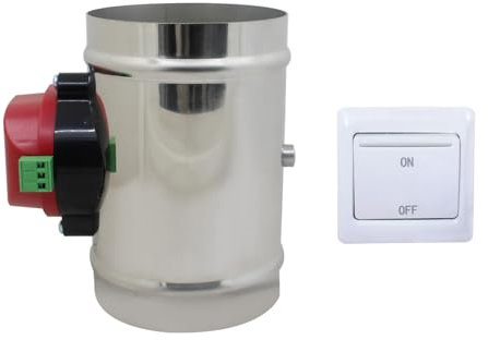 1 pezzo 220v HVAC serranda taratura aria serranda aria motorizzata diametro 80 100 125 150 200 250 300 250 400 mm (Alto 190mm + Diametro esterno 125mm)