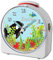 CreaDesign, WU-71-1108, Fische, analog Kinderwecker weiß, Funkwecker mit Sweep-Uhrwerk und fluoreszierenden Zeiger und Licht, personlisiert mit Namen, 10,2 x 4,6 x 11 cm
