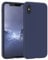 EAZY CASE Premium Silikon Handyhülle kompatibel mit iPhone X/XS, Slimcover mit Kameraschutz und Innenfutter, Silikonhülle, Schutzhülle, Bumper, Handy Case, Hülle, Softcase, Nachtblau, Blau