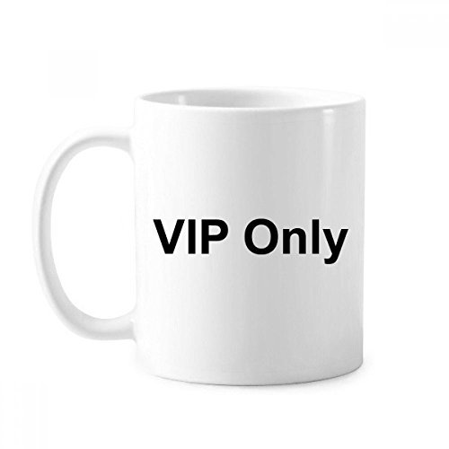 Vip Only Tasse mit schwarzem Symbol, Keramik, Kaffee, Porzellan, Geschirr