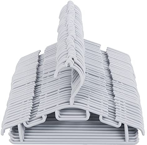 ilauke Kinderkleiderbügel 60Stk Kleiderbügel Kinder Babykleiderbügel Baby Länge 30cm Kunststoff Hangers Aufbewahrung für Kleiderschrank Schrank Kleidung in Grau