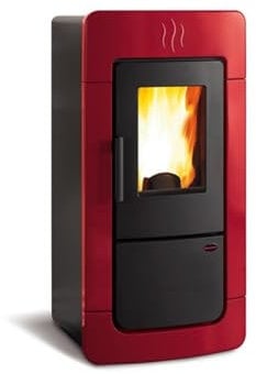 Extraflame - Stufa a pellet per acqua Diadema Idro EVO, 28 kW, colore: Rosso
