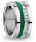 BERING Exchangeable Ring Combination for Women in Silver and Green with the Distinctive Twist and Change System, Ganges