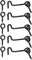TERF® High Quality Cabin Hook and Eye Black 50mm (2 inch) Gate Door Lock Latch Hook Eye For Window Slide Barn Bathroom Toilet Cabinet Cupboard Shed Gate Door Latch and Multi Purpose Use - Pack of 5