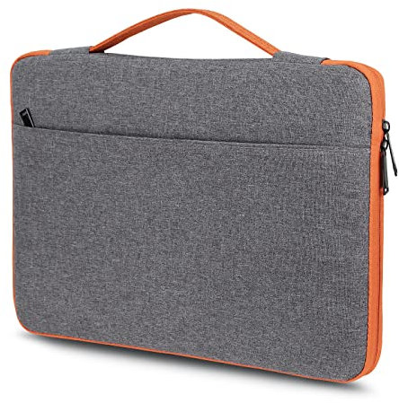 Chelory Laptop Sleeve Compatible for 16 17 Inch Notebook Ultrabook Chromebook HP/Lenovo/Asus/Acer/Dell Computer, Shock Water Resistant Protective Bag Handbag Carrying Case 2 Pocket, Grey