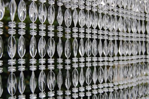 La Tenda Türvorhang ELBA 2 Fliegenvorhang Perlenvorhang Insektenvorhang transparent, Maße:100 x 230 cm