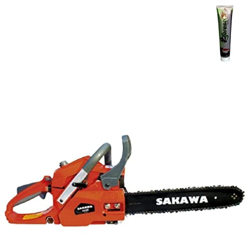 SAKAWA Tronçonneuse essence 38 cc 16 + huile 2 temps 125 ml