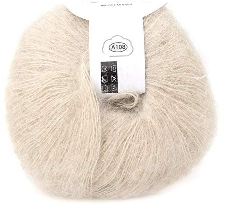 Weiches Mohair, Beliebtes Lange Angorawolle Handgestricktes Mohair Wolle Zum Stricken Garn Warmes Häkeln Weben Schals DIY Strickwerkzeuge Weiche Wolle Strickgarn Kleidungsstücke Pullover Schal Hüte