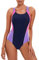 Veranobreeze Damen Sport Badeanzug Racerback Schwarz Sport Bademode für Damen (Schattierungen von Lila, EU42)