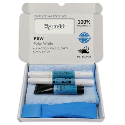 Genuine Colors Lackstift Polar White PSW für Hyundai Weiß I10 I20 Creta KONA BAYON