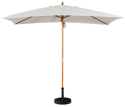 Harbour Lifestyle Kratos 3m x 2m Wooden Parasol in Beige