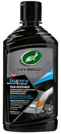 Turtle Wax Hybrid Solutions Rénovateur Plastiques Voiture Graphène Acrylique, 296ml, 1 Unité, Restaure les Plastiques Extérieurs Ternis, Effet Noir Intense, Protège Contre les Dommages Futurs