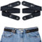 Elastischer Gürtel ohne Schnalle, 2 Stück, einstellbar für 60 - 120 cm Taillenumfang, in Schwarz, Frauengürtel, Männergürtel, Kindergürtel, Unisex Gurt für Jeans, Hose, Rock, Stretchgürtel verstellbar