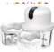White 3 CUP Electric mini garlic crusher, USB rechargeable portable electric food crusher, wireless small kitchen processor for crushing garlic, ginger, chili, minced meat, onions, etc.(350+250+100ml)
