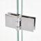 2PCS Glass Door Hinge Clamp, Bathroom Shower Glass Door Hinges, Zinc Alloy Glass Single Clamp Hinge for Bathroom Kitchen Cabinet(180 Degrees)