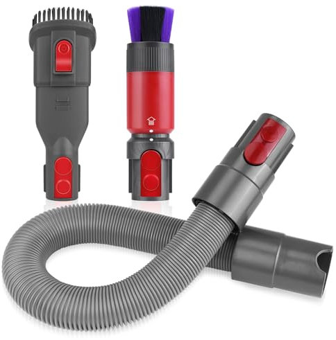 Wiseten Manguera de Extensión + Cepillo para Polvo Sin Rastro + Accesorios de Cepillo Combinado para Aspiradora Dyson V7 V8 V10 V11 V15, Racor de repuesto para aspiradoras Dyson
