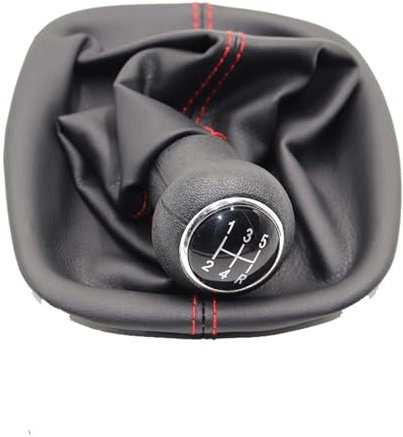 Auto Schalthebelmanschette Für VW Für Passat B5 FL 3B 3B2 3B5 1996-2005 5/6 Geschwindigkeit 12mm Auto Schaltknauf Auto Schalthebel Car Schaltsack (Größe : 5 Speed red line)
