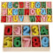 216 Stück Bunt Holzbuchstaben und Nummern,Holz Großbuchstaben A-Z,Holz Nummern 0-9,Kid Holzspielzeug Lernspielzeug Handwerk Holz Buchstaben,Naturholz,Mit Ablagefach,Für Kunsthandwerk DIY