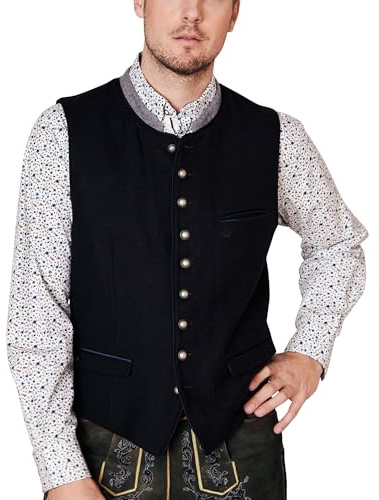 Krüger Herren Trachten Weste kurz, Modell: Jermeny, kurzarm, Tracht, Volksfest
