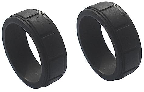 Lapyyne 2 Stück, Beliebt bei Frauen, Silikon-Cool-Ringe, Rechteckiger Silikon-Ehering, 8 Mm, 13