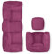 Lumaland Sitzsack-Lounge Modular Garnitur | 5-Teiliges Set | Indoor & Outdoor Sitz-Garnitur | Erweiterbar & Waschbare Sitzmöbel für Innenräume & Garten | Wasserfeste Chill-Out Lounge [Rotwein]
