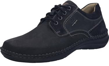 Josef Seibel Herren Bequemschuhe New Anvers 06,Weite K (Extra weit),Wechselfußbett,komfortweite,Schnuerschuhe,Schnuerer,schwarz,46 EU